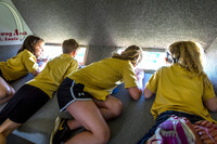 . Students visiting the Gateway Arch in St. Louis, Missouri, struggle to get a good view out the tiny windows at the top. Photo courtesy of Joe Sohm/Dreamstime.com. 