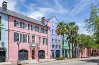 . The colors of a row of homes along the waterfront in Charleston, South Carolina, were added in the early 20th century. Photo courtesy of Gordon Bell/Dreamstime.com. 