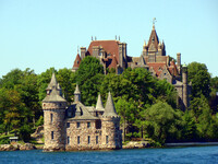  The owner of the Waldorf-Astoria hotel had Boldt Castle in Alexandria Bay, New York, built for his wife, but she didn't live to see it. Photo courtesy of Boreccy/Dreamstime.com. 