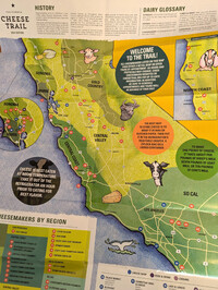 The colorful California Cheese Trail map leads cheese-lovers to farms, creameries and retailers up and down the Golden State. Photo courtesy of Athena Lucero.
