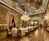  For visitors to Madrid a tour of the Royal Palace that includes this dining hall is not to be missed. Photo courtesy of Margot Black. 
