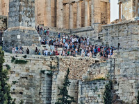 . Crowds of tourists visit the Acropolis in Athens, Greece, each year. Photo courtesy of Bruce Whittingham/Dreamstime.com. 