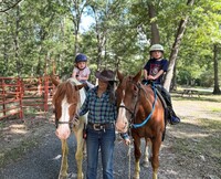  A guided ride on gentle horses is an excellent option for families who visit Fort Valley Ranch in Shenandoah County, Virginia. Photo courtesy of Candyce H. Stapen. 