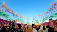  An opening ceremony for the Getty's art festival was created by Cai Guo-Qiang and held at the Los Angeles Coliseum. 
