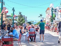  Piazza Della Famiglia, Little Italy's main piazza, offers views of San Diego Bay and is dedicated to families past, present and future. Photo courtesy of Athena Lucero. 