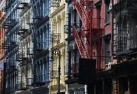 Cast-iron adornments make 19th-century buildings in SoHo, New York, architectural treasures. Photo courtesy Roberto Maggioni/Dreamstime.com.