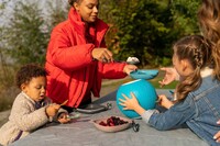  Kids will have a tasty ton of fun tossing, rolling and shaking up homemade ice cream for dessert after playing with the UCO Ice Cream Ball. Photo courtesy of UCO. 