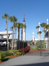 The Rocket Garden at the Kennedy Space Center in Merritt Island, Florida, enables visitors to learn about the nine rockets retired there. Photo courtesy of Bill Neely.