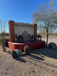  Quartzsite, Arizona, is named for the type of rock that can be found there. Photo courtesy of Louise Rhinevault. 