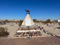 This pyramid in Quartzsite, Arizona, marks the final resting place of Hi Jolly, a U.S. camel-herder. Photo courtesy of Louise Rhinevault. 