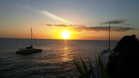  Watching a sunset at Rick's Cafe is a must during a visit to Negril, Jamaica. Photo courtesy of Victor Block. 