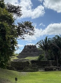  El Castillo towers above the plazas at Xunantunich, an ancient Mayan ruin in Belize. Photo courtesy of Lesley Frederikson. 