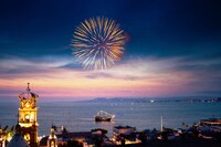 Fireworks end the night on the Malecon in Puerto Vallarta, Mexico. Photo courtesy of Victor Block. 