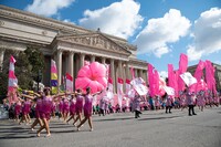 Dancers perform during Washington, D.C.'s annual National Cherry Blossom Festival. Photo courtesy of the National Cherry Blossom Festival.