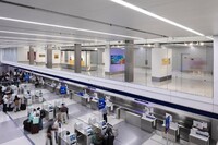"Out of the Blue," a group exhibition at LAX's Terminal 7 curated by John David O'Brien, asks the viewer, "What do you see?" Photo courtesy of SKA Studios, LLC.