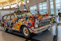 "Fruitmobile" by artist Jackie Harris is one of more than 250 "rolling masterpieces" in Houston's 38th Annual Art Car Parade scheduled for April 10-13, 2025. Photo courtesy of Houston Airports.