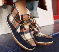 These trip-ready Minnetonka Torrey moccasin boots are comfortably easy to drive in and durable for roadside roaming. Photo courtesy of Minnetonka.