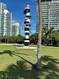  The "obstinate lighthouse" by Tobias Rehberger delights visitors to South Pointe Park in Miami, Florida. Photo courtesy of Candyce Stapen. 