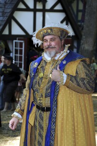 An actor plays the part of King Henry VIII at a Renaissance festival. Photo courtesy of Thomas Carter/Dreamstime.com.