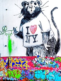  Perhaps the most famous street artist in the world is England's "Banksy." Photo courtesy of Ludovic Thiers/Dreamstime.com. 