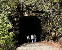 The approach to the Stumphouse Tunnel near Walhalla, South Carolina, promises good hiking and exploring within. Photo courtesy of Bill Neely.