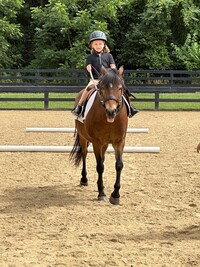 A young girl takes a riding lesson at the Salamander Middleburg Resort in Virginia. Photo courtesy of Salamander Middleburg Resort.