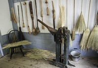  A broom-making exhibit at the Fenimore Farm and Country Village shows contemporary visitors how the household items were once made. Photo courtesy of Victor Block. 