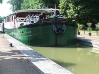 A barge moves through a lock during a cruise with French Country Waterways. Photo courtesy of Victor Block.