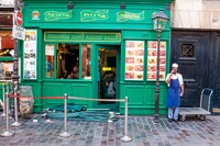 A cafe in the Jewish quarter of the Marais neighborhood in Paris serves up traditional kosher food. Photo courtesy of Victor Block.