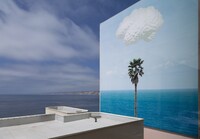  This thought-provoking mural blending into the Pacific Ocean horizon, by artist John Baldessari, is one of many on display as part of the Murals of La Jolla public art project, now in its 15th year. Photo courtesy of Murals of La Jolla. 