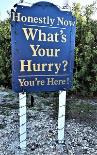  A highway sign welcomes &#8212; and warns &#8212; visitors to the Florida Keys. Photo courtesy of Victor Block. 