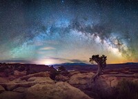  The Milky Way arcs above a canyon in Utah's Dead Horse Point State Park. Photo courtesy of Dead Horse Point State Park. 