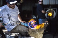  A visitor makes glass at the Morean Art Center in St. Petersburg, Florida. Photo courtesy of Visit St. Pete-Clearwater. 