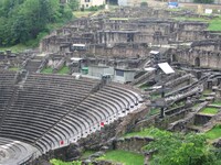  Among the must-see places in Lyon, France, are ruins left by the Romans, such as this amphitheater. Photo courtesy of Georgeanne Brennan. 
