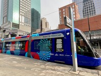  Streetcars in Kansas City, Missouri, are already preparing for the FIFA World Cup later this year. Photo courtesy of VisitKC. 