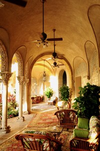  A porch at Mar-a-Lago in Palm Beach, Florida, illustrates the opulence of the resort. Photo courtesy of Colin Farmer/Dreamstime.com. 