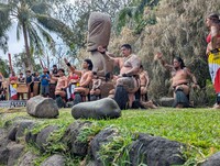  Powerful Tahitian warrior dance performances captivate audiences at Vairai Park in Papeete, Tahiti. Photo courtesy of Athena Lucero. 