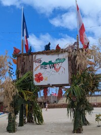  In Bora Bora, Heiva dance performances take center stage on the sand in the main village's public square by the harbor. Photo courtesy of Athena Lucero. 