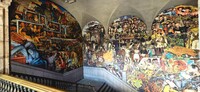  Diego Rivera's "History of Mexico" adorns the walls of the National Palace in Mexico City. Photo courtesy of Jim Farber. 