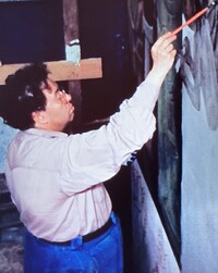 Diego Rivera paints a mural in Mexico City in 1940. Photo courtesy of Jim Farber. 