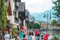 In Hallstatt, Austria, locals put up barriers to discourage the onslaught of travelers who visit each year. Photo courtesy of Vera Petrunina/Dreamstime.com.