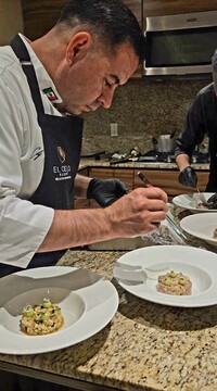  Chef Francisco Fernandez oversees the restaurants at El Cielo Resort and Winery in the Valle de Guadalupe in Baja California, Mexico. Photo courtesy of Jim Farber. 