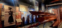 An exhibit at the California Surf Museum in Oceanside shows visitors what early surfing would have been like. Photo courtesy of Jim Farber.