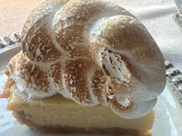 Three Cracker Lemon Pie delights guests at Theodosia in Duck, North Carolina. Photo courtesy of Candyce H. Stapen.