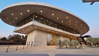  Peter Zumthor's design of the David Geffen Galleries at the Los Angeles County Museum of Art literally lifts eclectic displays. Photo courtesy of Jim Farber. 