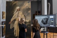 A technical analysis study of "Portrait of Mai" by Sir Joshua Reynolds in the Getty <span style="background-color: initial;">Museum Paintings Conservation Studio. Photo courtesy of J. Paul Getty Trust.