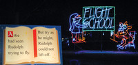  Rudolph attends flight school at the holiday light show in Santa Claus, Ind. Photo courtesy of Spencer County Visitors Bureau. 