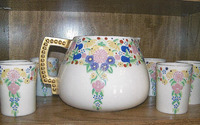 Cider set is an example of American Belleek.