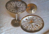  Briard-style pedestal dishes were made in mid-1900s. 
