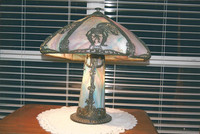  Slag glass lamp made around 1920. 